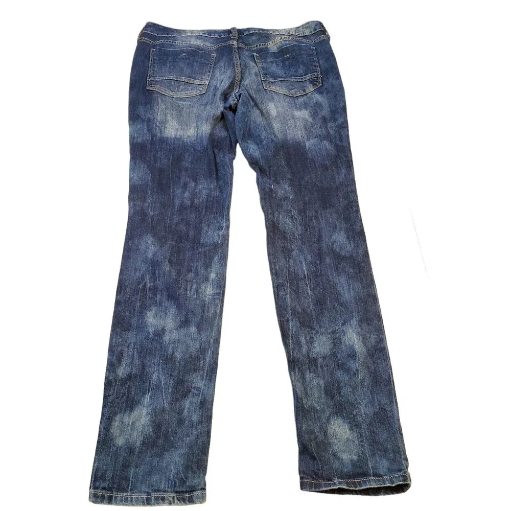 Decree Junior’s Distressed Holes Jeans‎ Super Skinny Stone Washed Stretchy SZ 13